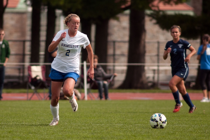 News - Late rally falls short for women's soccer in 3-2 loss - Hamilton ...