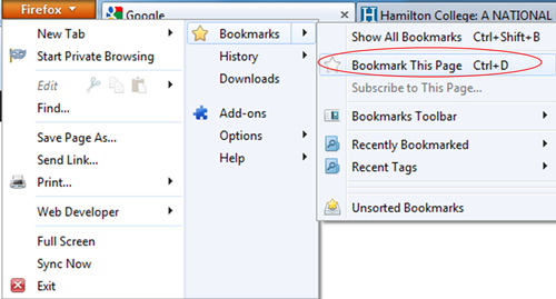 Mozilla adding bookmarks 1