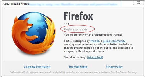 Firefox is up to date
