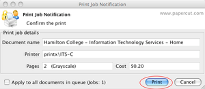 cost of printing