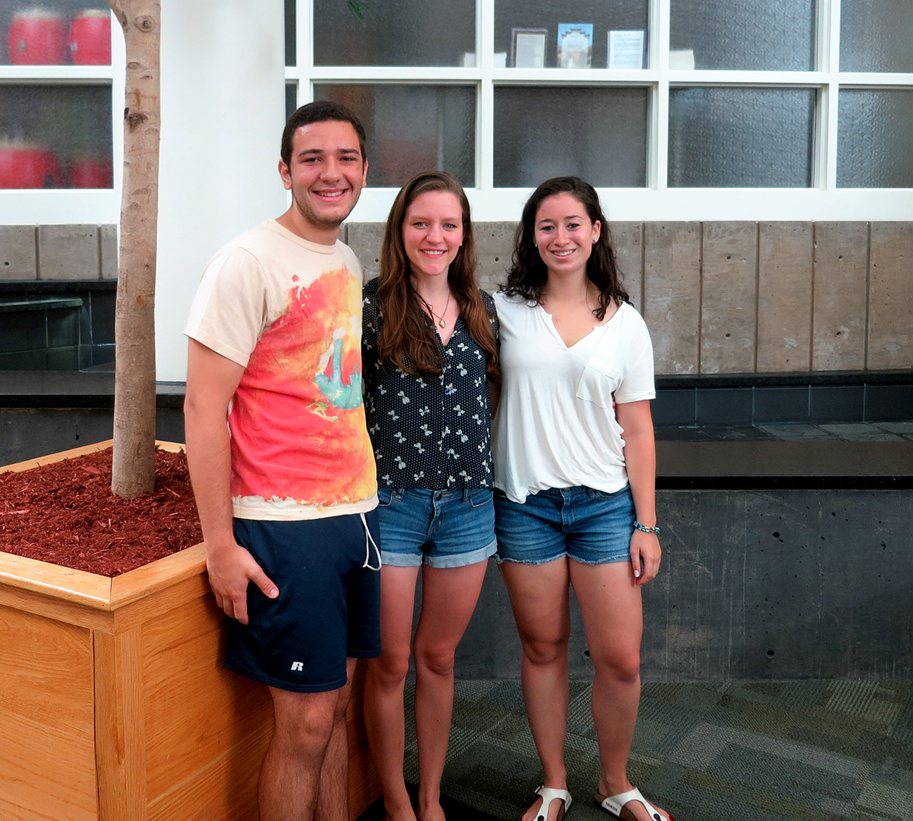 Timothy Cowan '15, Kelly Osterling '15, Samantha Sherman '15.