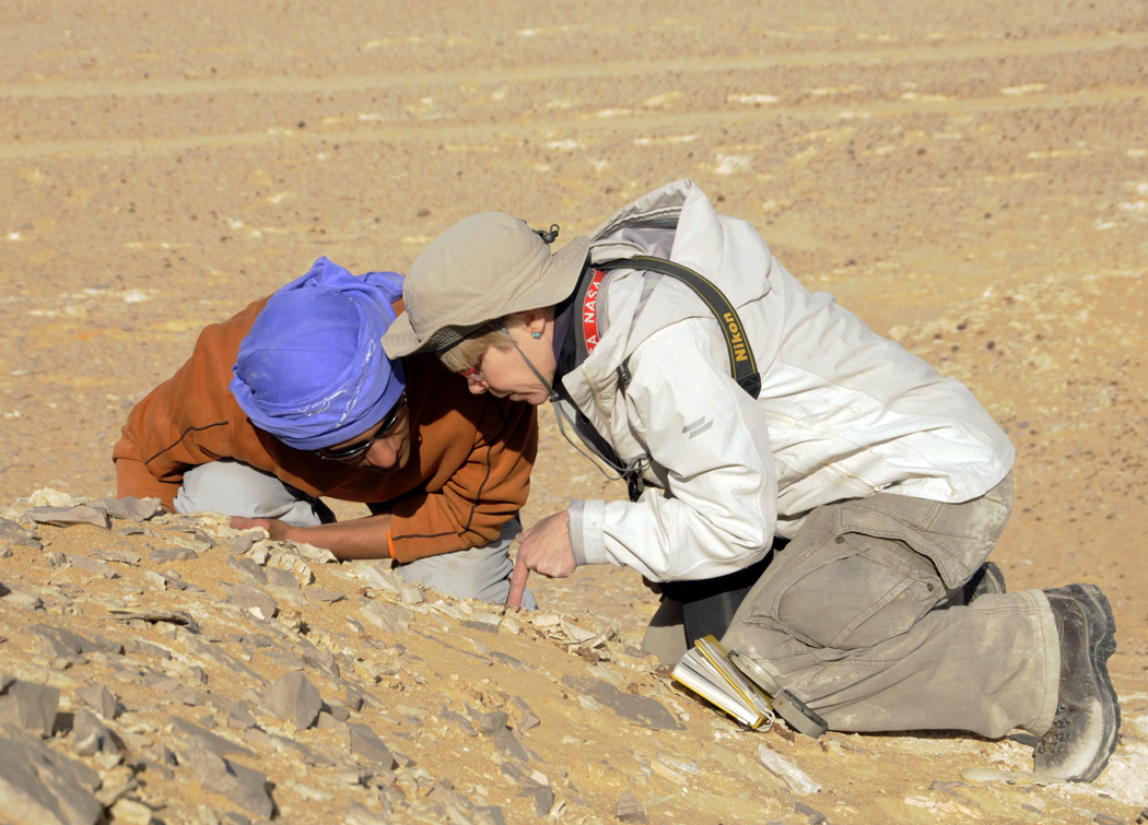 Barbara Tewksbury conducts field research in Egypt