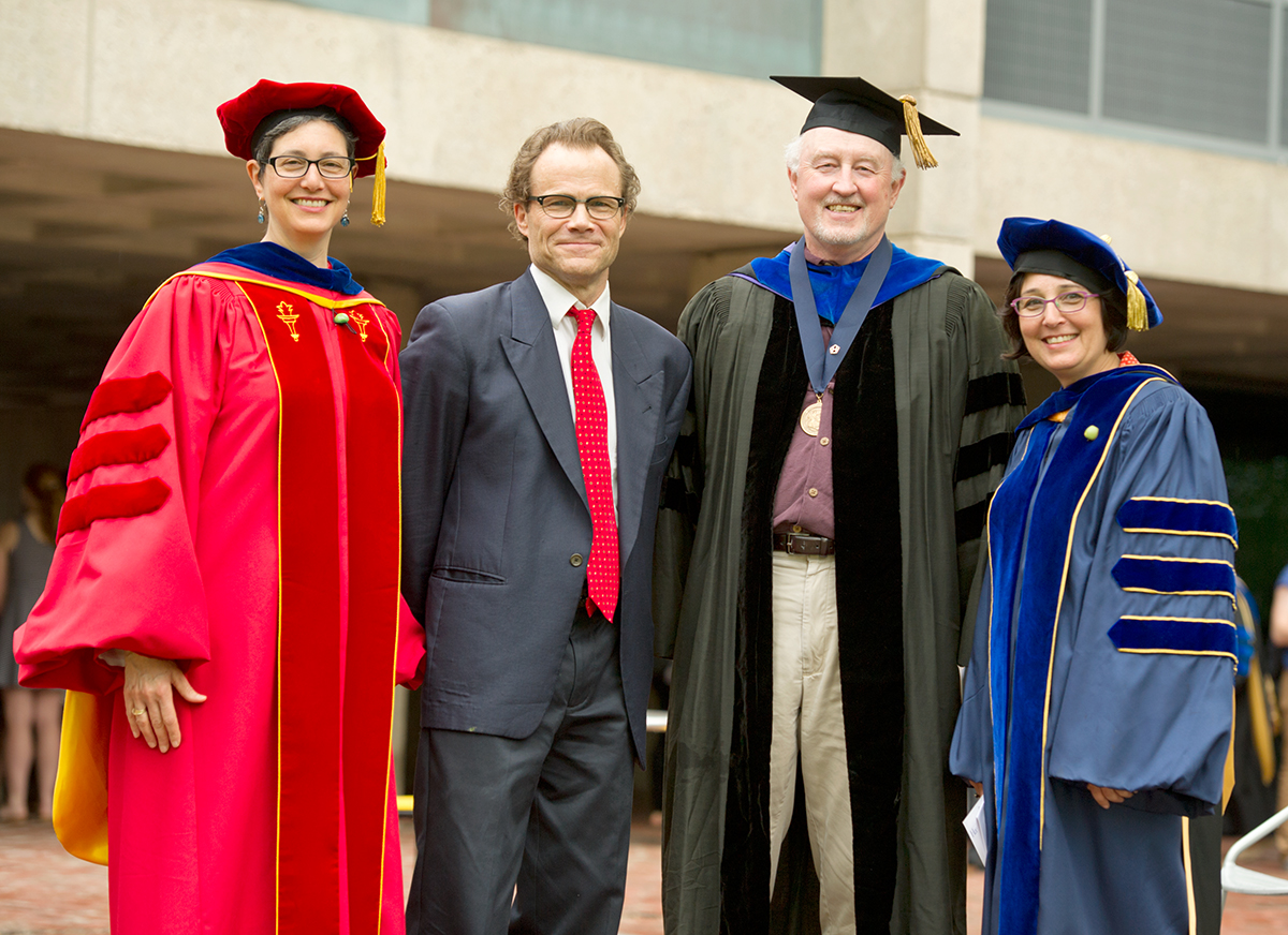 Professors Naomi Guttman, Doran Larson, Tom Jones and Lisa Trivedi.