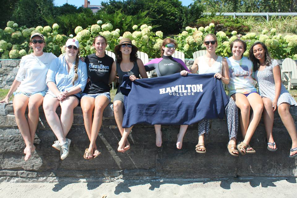 Students in Hamilton's Program in the Adirondacks were hosted for a dinner by Susan Bacot-Davis '88.