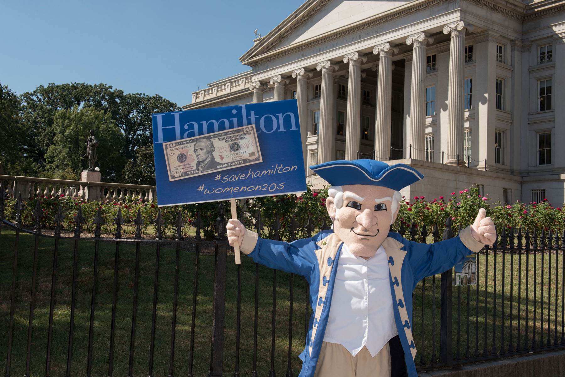 Outside the U.S. Department of Treasury.