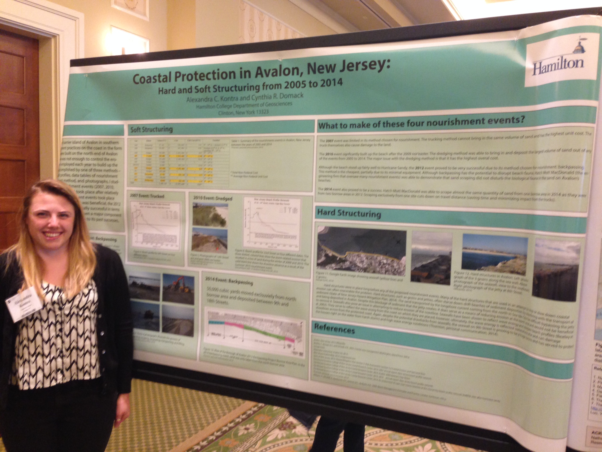 Ally Kontra '15 at the GSA Northeastern section annual meeting.