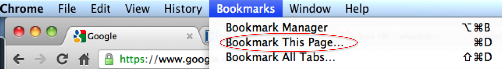 adding Mac bookmarks in Chrome