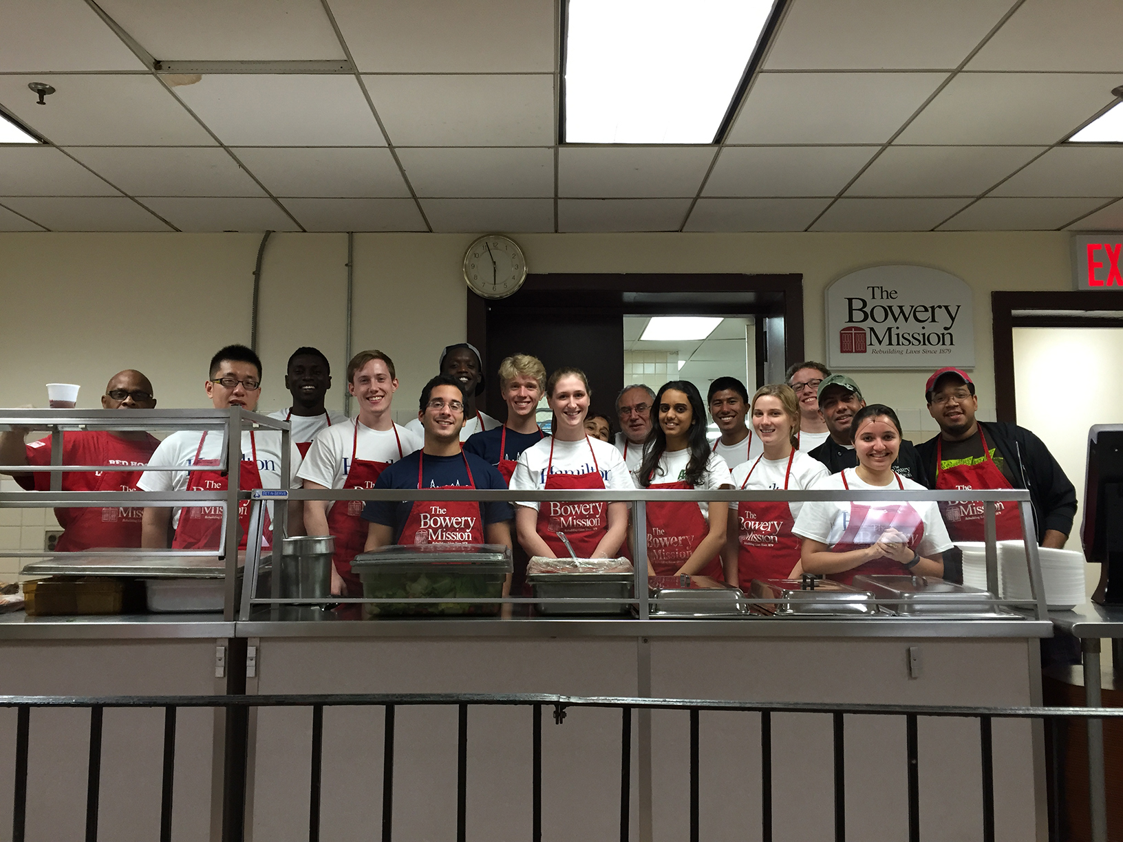 New York Program students at the Bowery Mission.