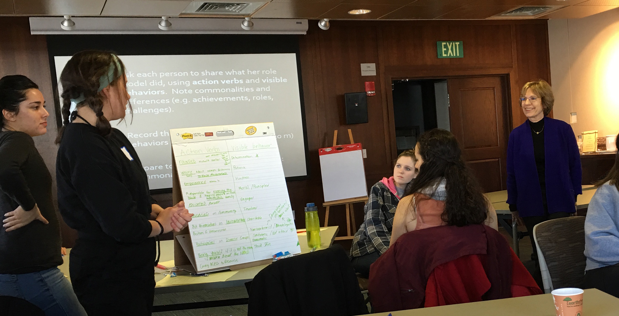 Participants discuss their ideas at the workshop.