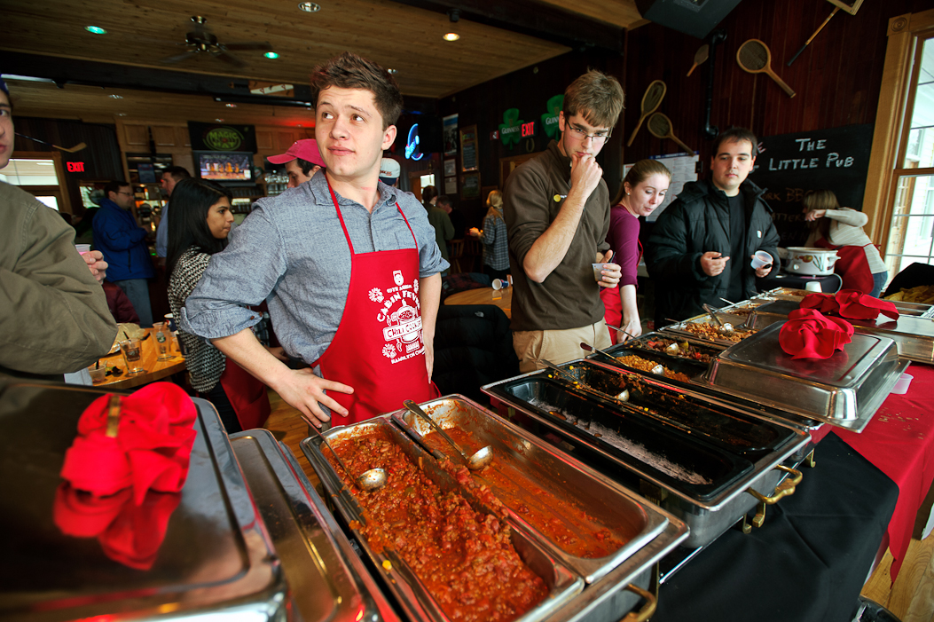 Nile Berry '14 captured the Chili Cookoff for the second year with his entry 