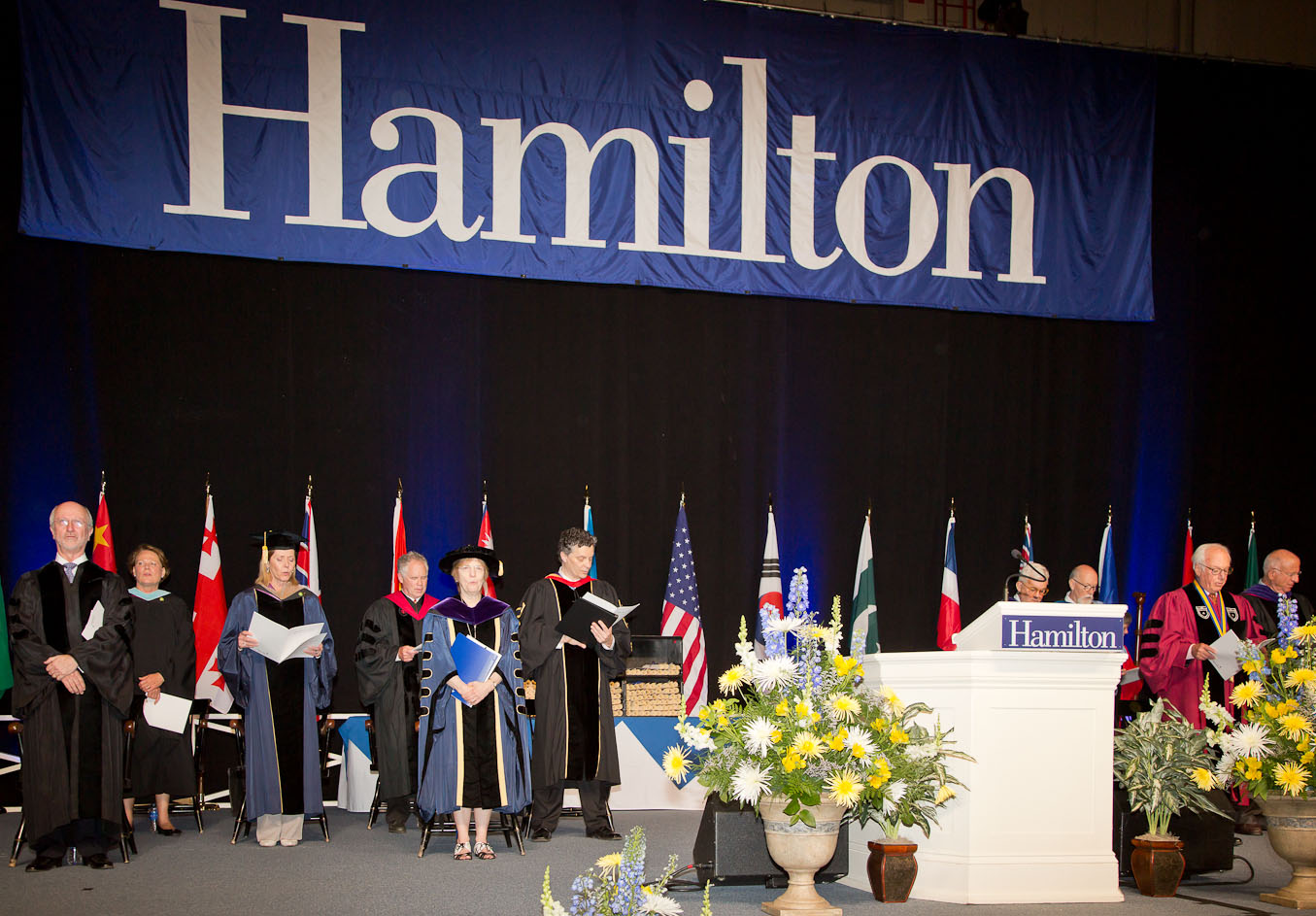 Hamilton's 2014 Commencement ceremony begins.