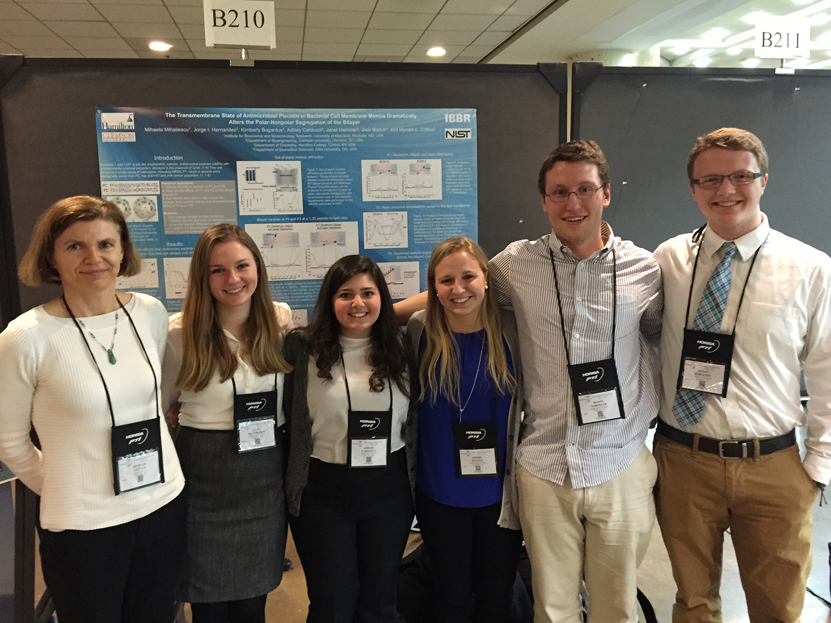 Prof. Myriam Cotten, Laura McCormick, Ashley Carducci, Sophie Mayeux, Mason Schoeneck, and Bryan Ferguson.