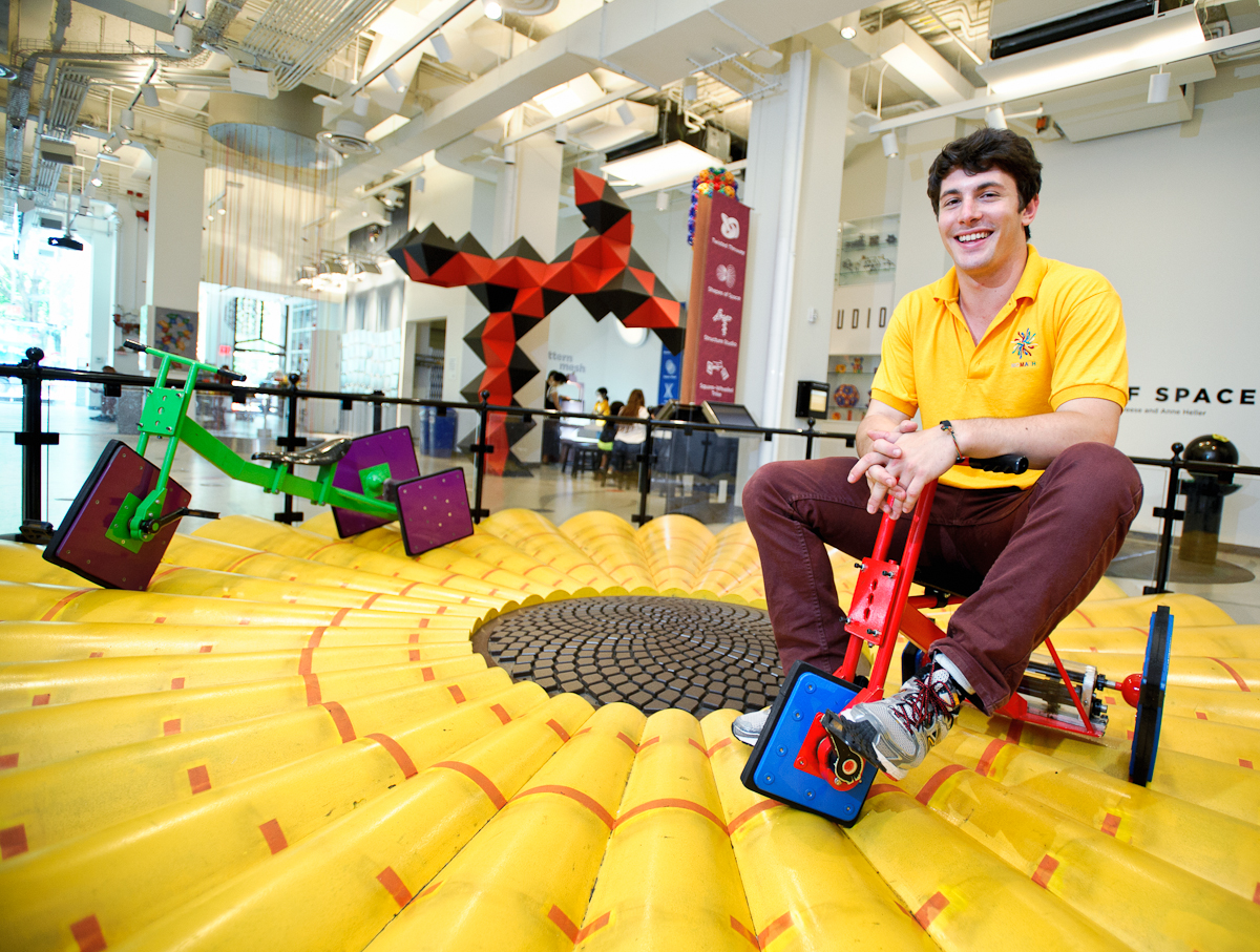 Colin Day '16 at his Museum of Mathematics internship.