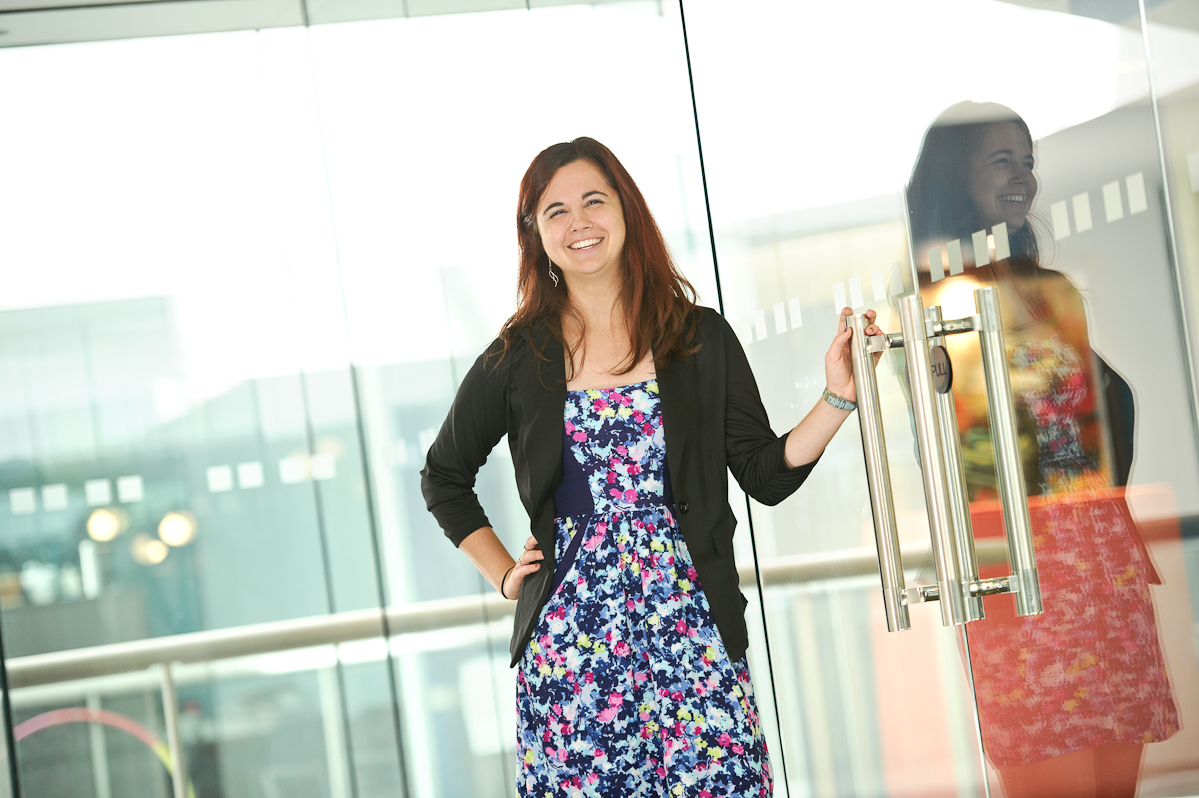 Amy Defnet '16 at her internship at Aadmi Consulting in Boston.