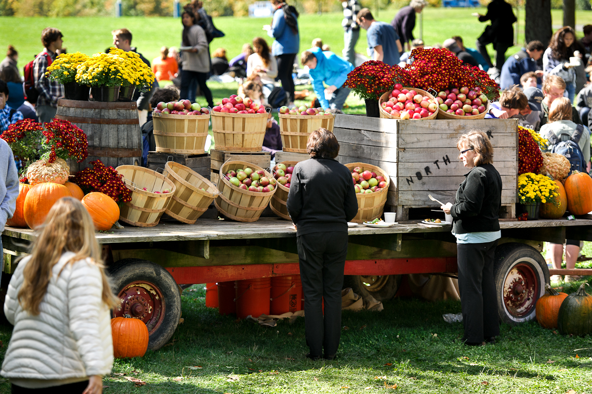 The 2013 Eat Local Challenge took place in McEwen Courtyard.