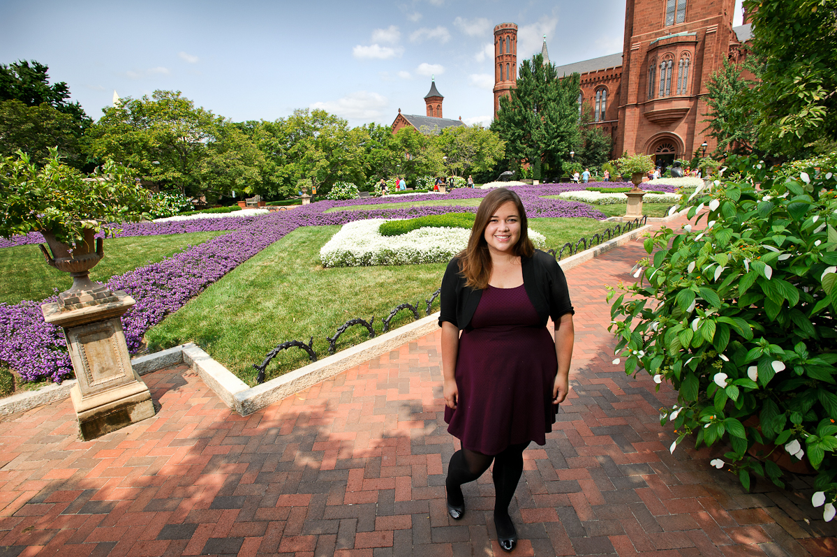 Ashlie Flood ’15 at the Smithsonian Gardens in Washington, D.C.