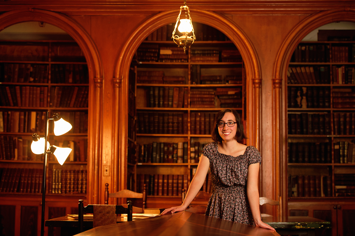 Leigh Gialanella '15 at the Oneida Community Mansion House.