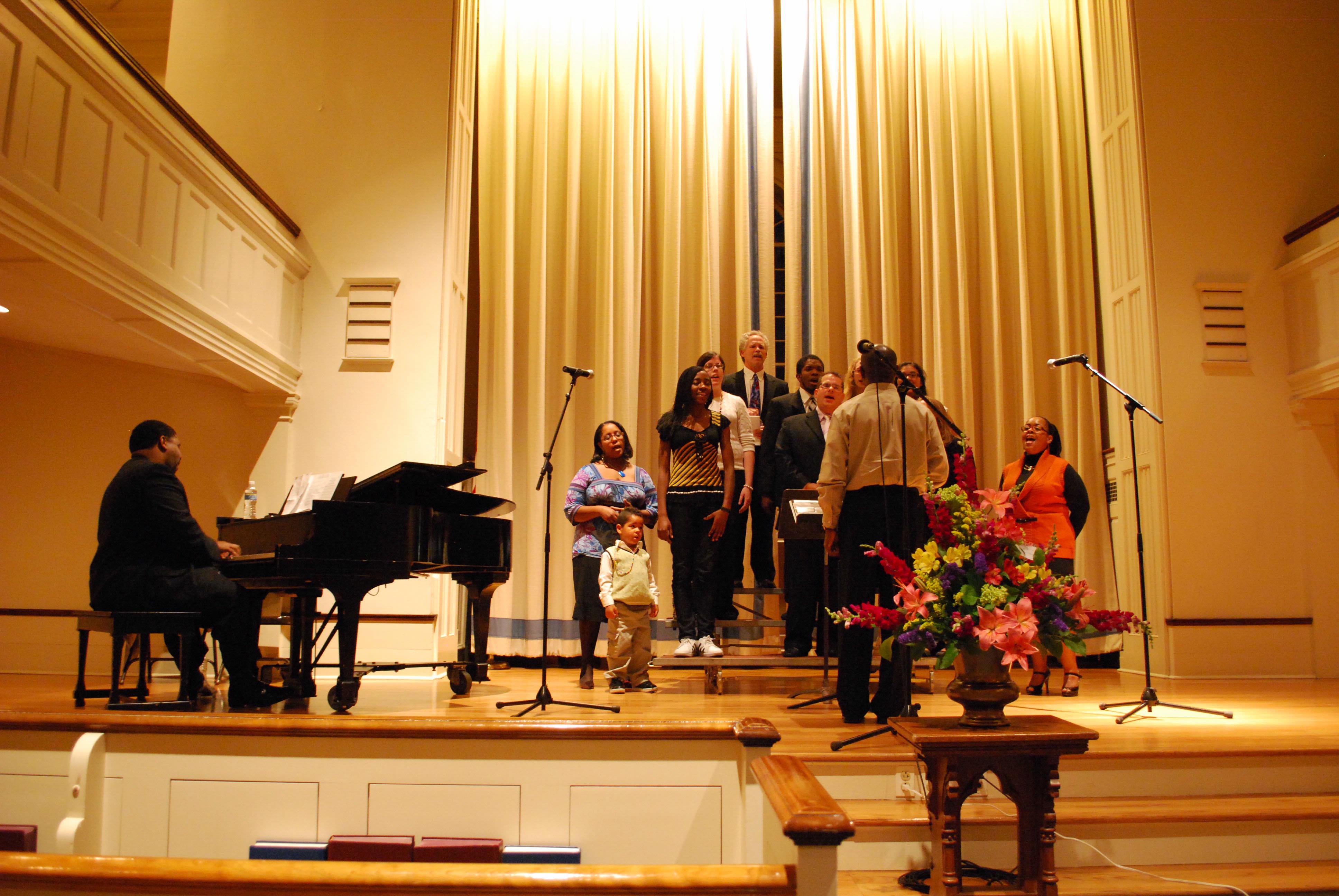 Members of the Gospel Workshop Choir.