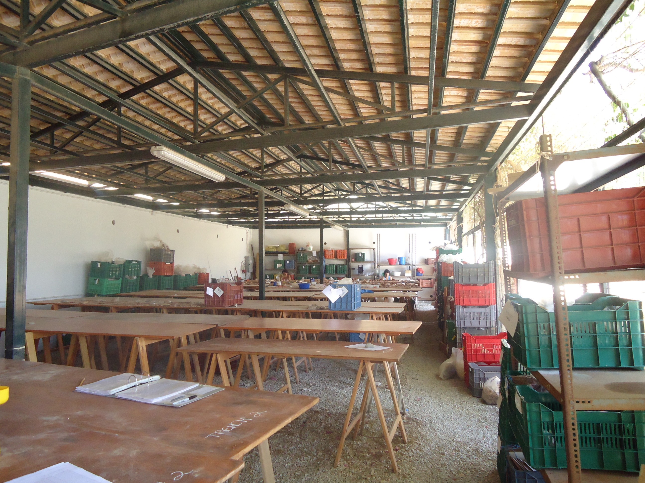 The INSTAP center for East Crete, where finds from the field are analyzed. 