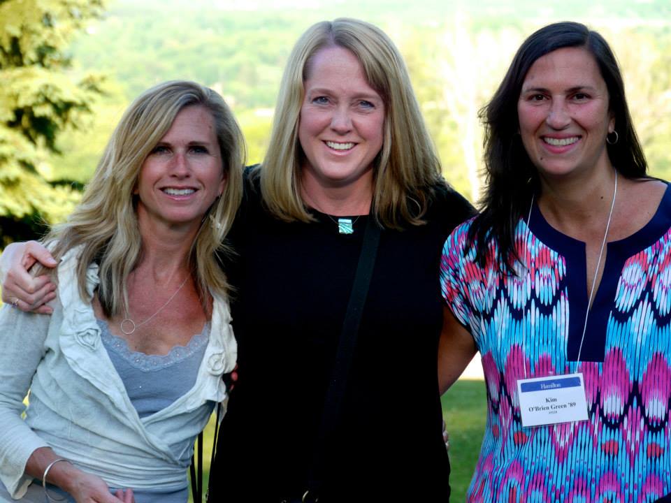 Green (right) with friends at reunions