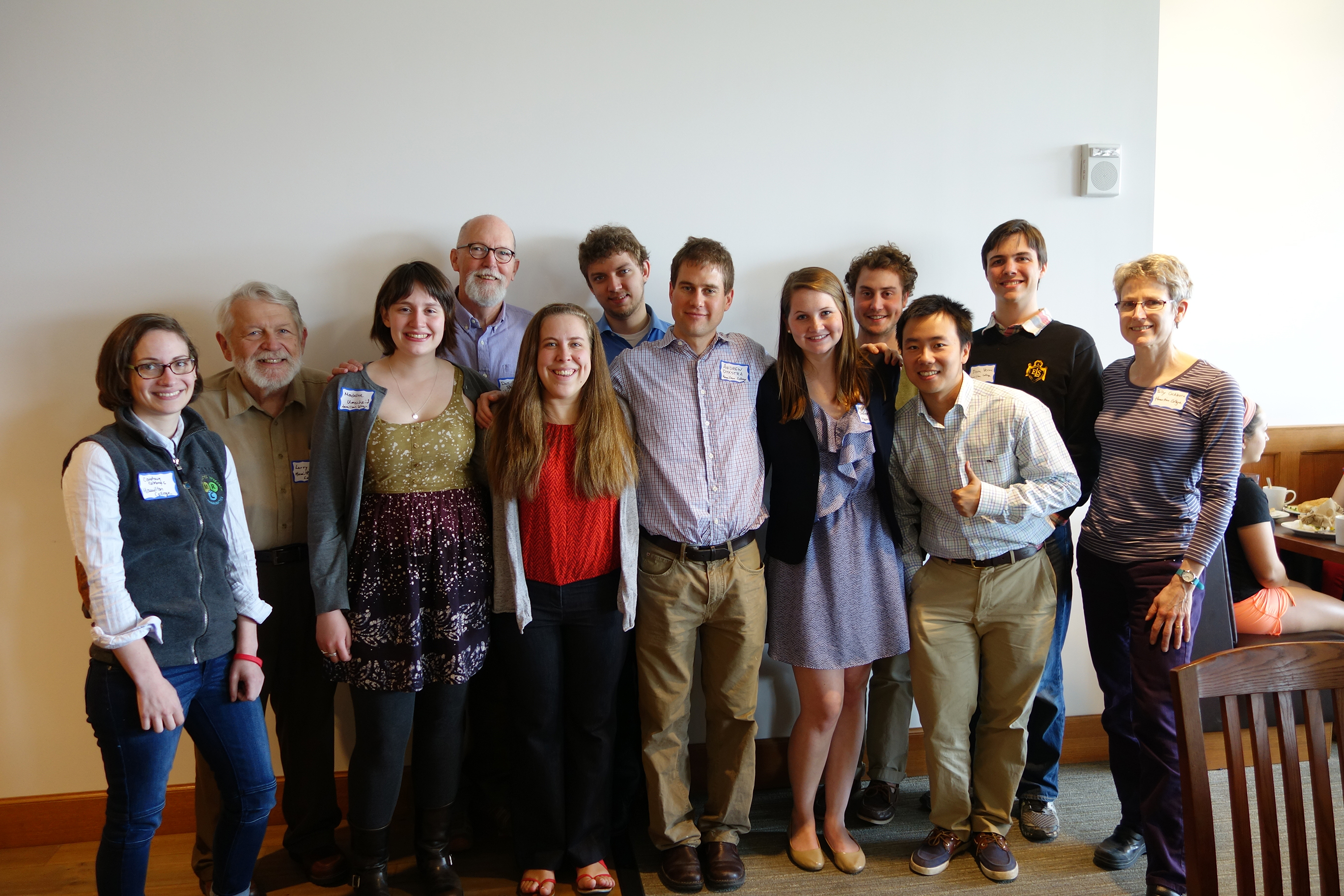 Hamilton mathematics concentrators and faculty at the Hudson River Undergraduate Mathematics Conference.