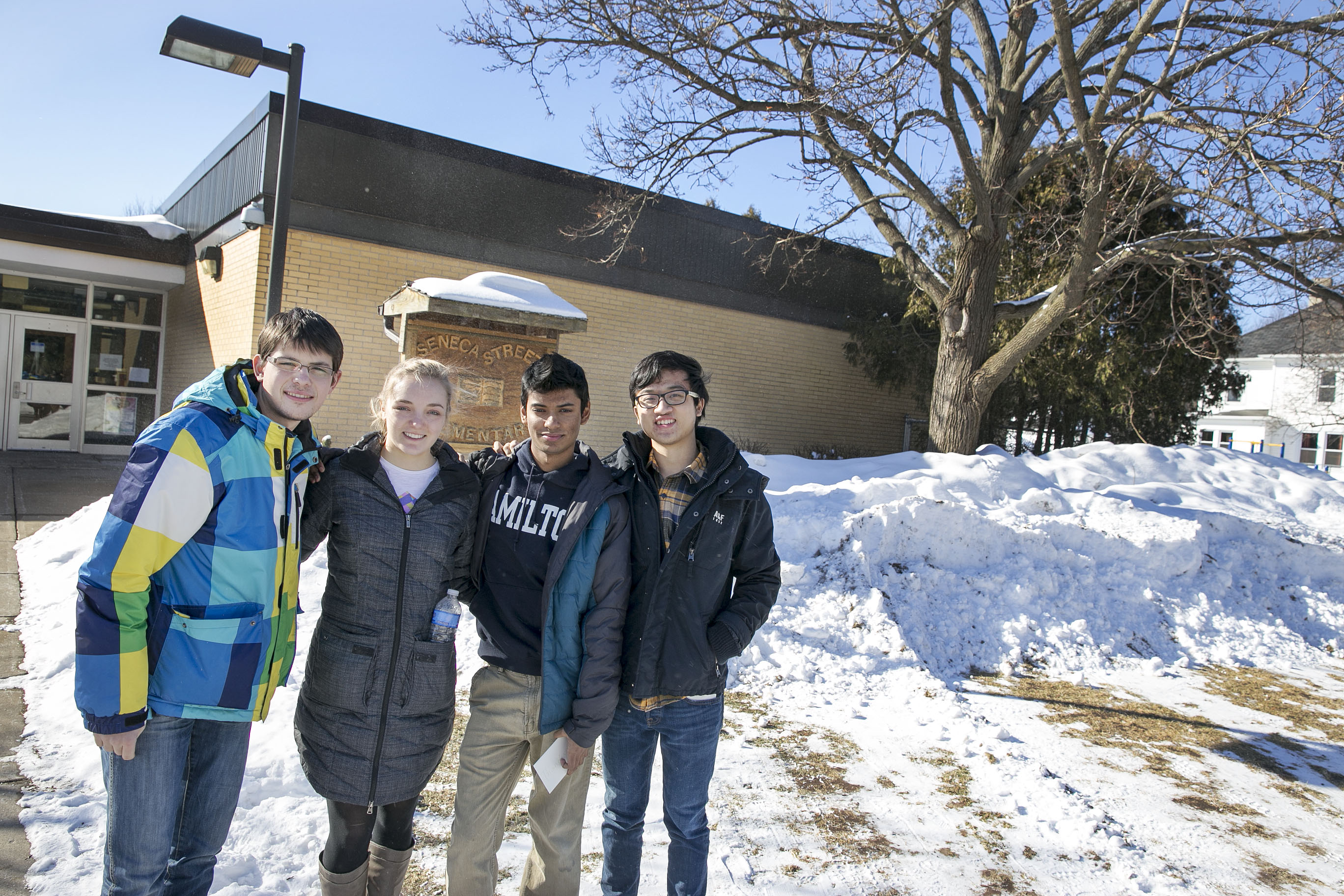 From left Alexandru Hirsu, Fiona Glen, Ahtesham Khan and Sitong Chen. 