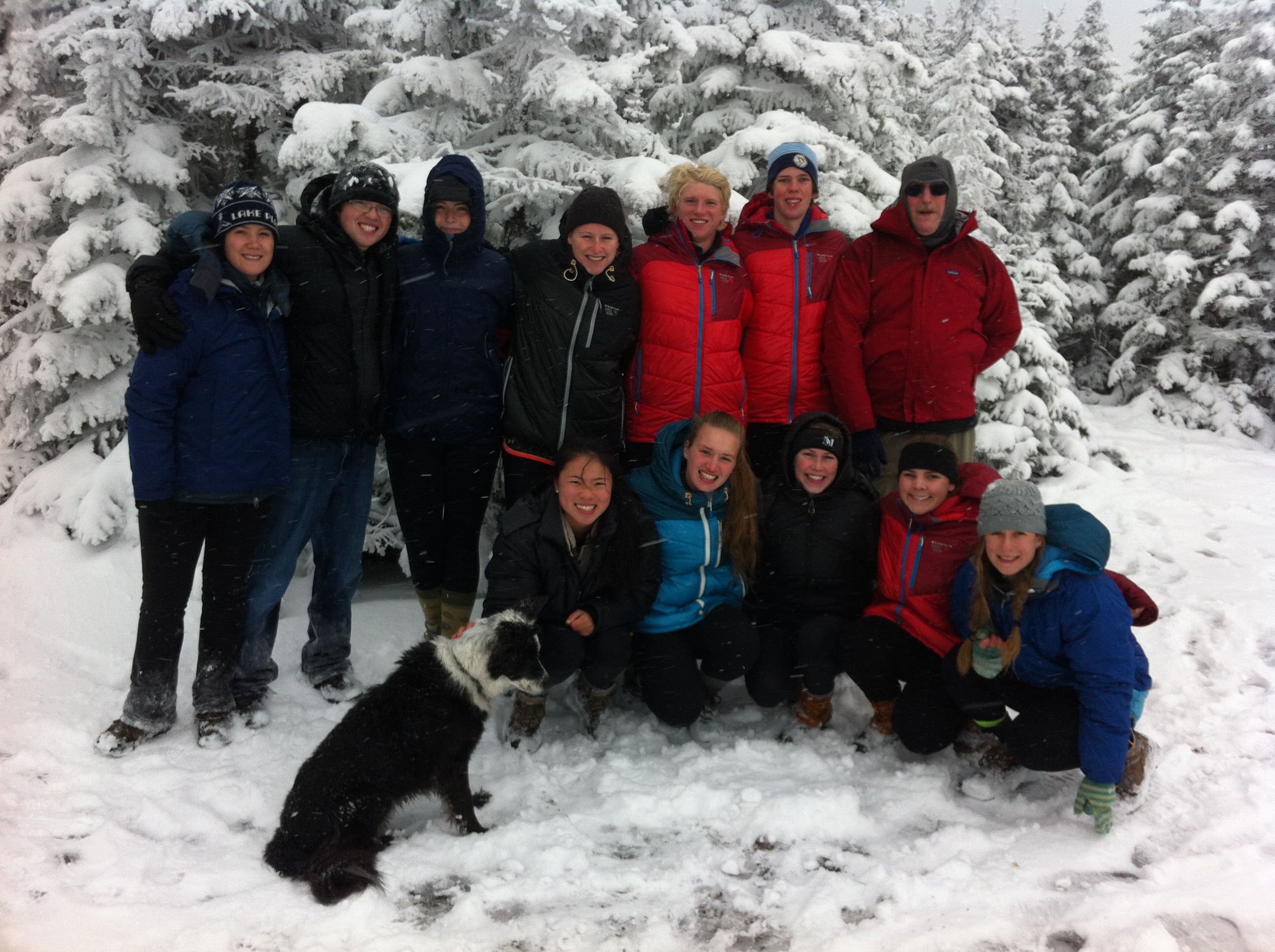 Maurice Isserman's Adventure Writing class explored the snow atop Blue Mountain on Oct. 26.