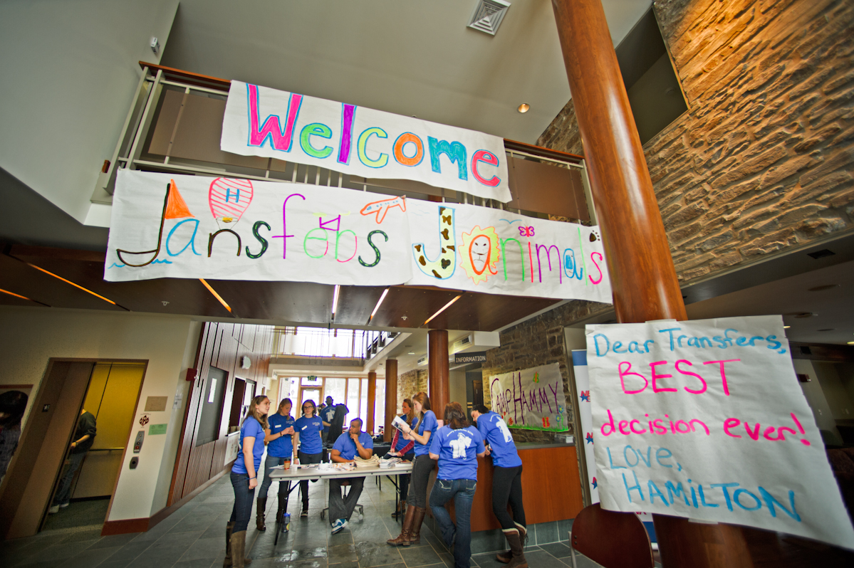 Check-in headquarters in Sadove Student Center.