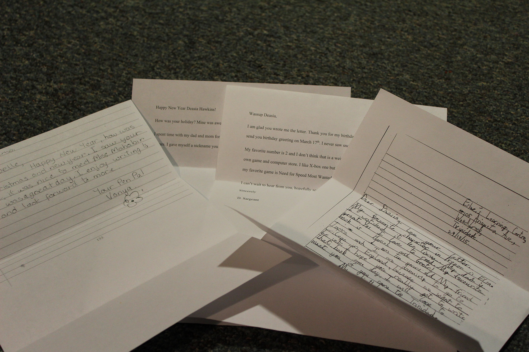 Some letters received from a Hamilton pen pal.