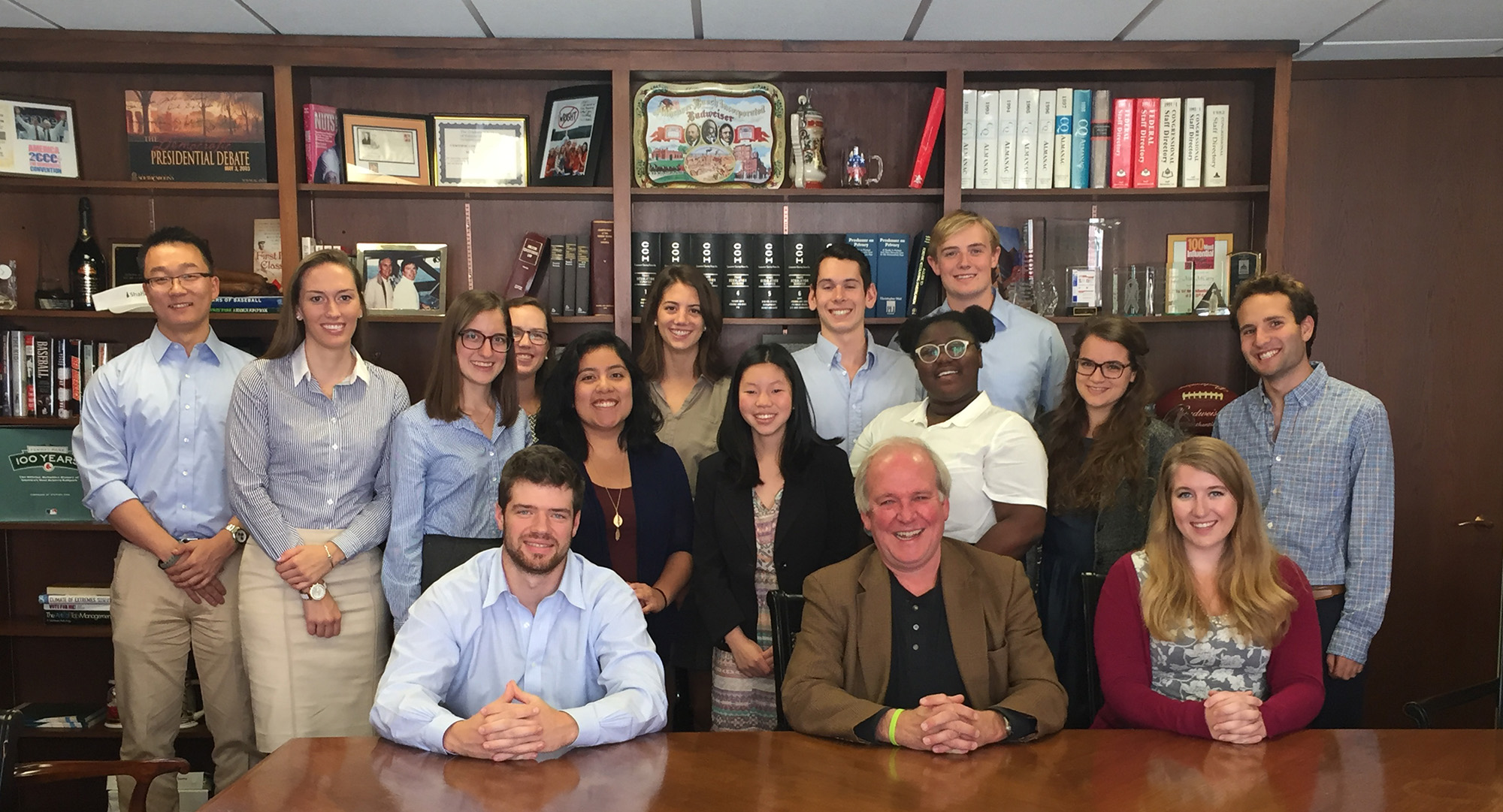 Hamilton Program in Washington students with Mike McCurry P'13 at Public Strategies Washington.