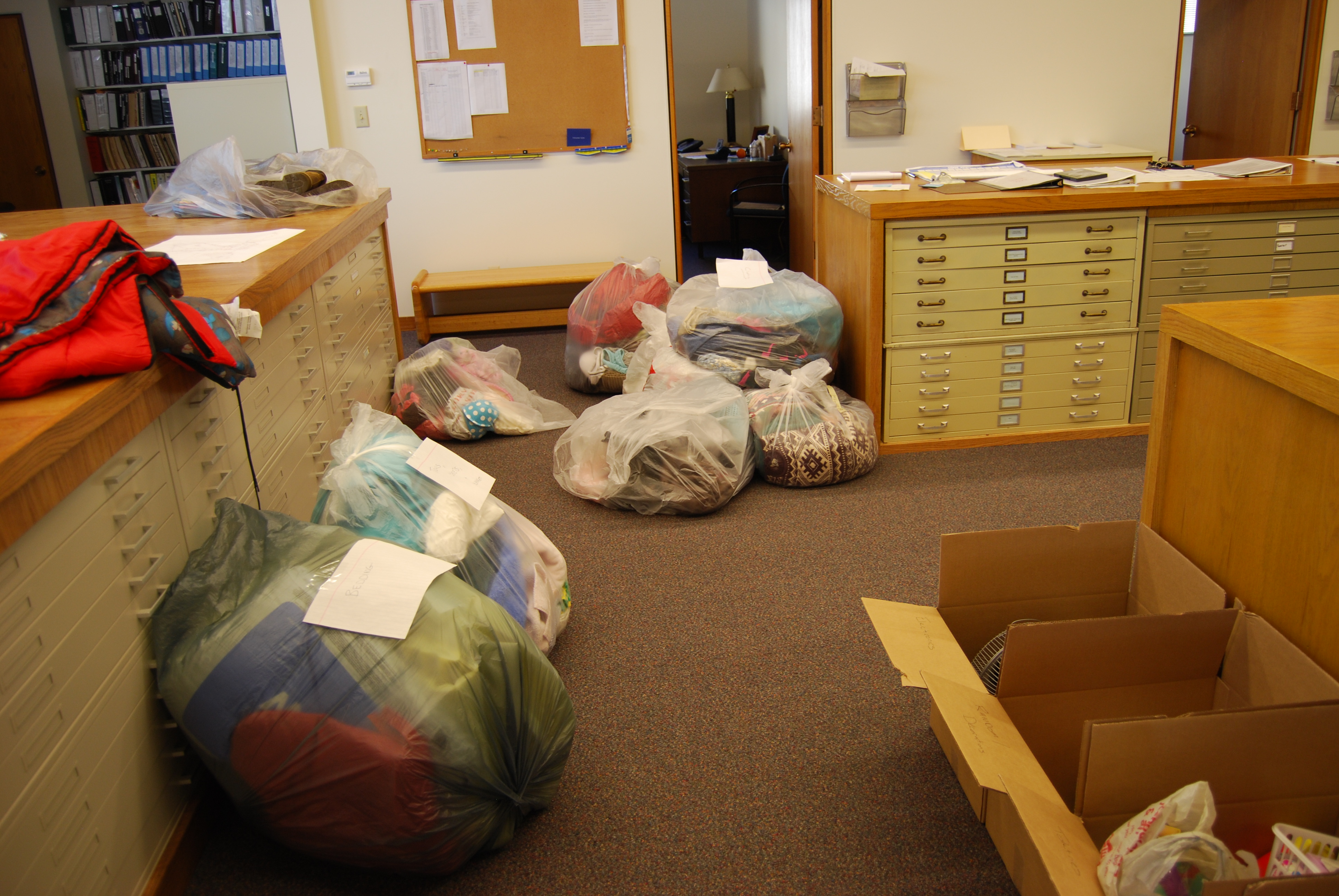 Some of the 90 pounds of items collected in the Mini Cram & Scram.