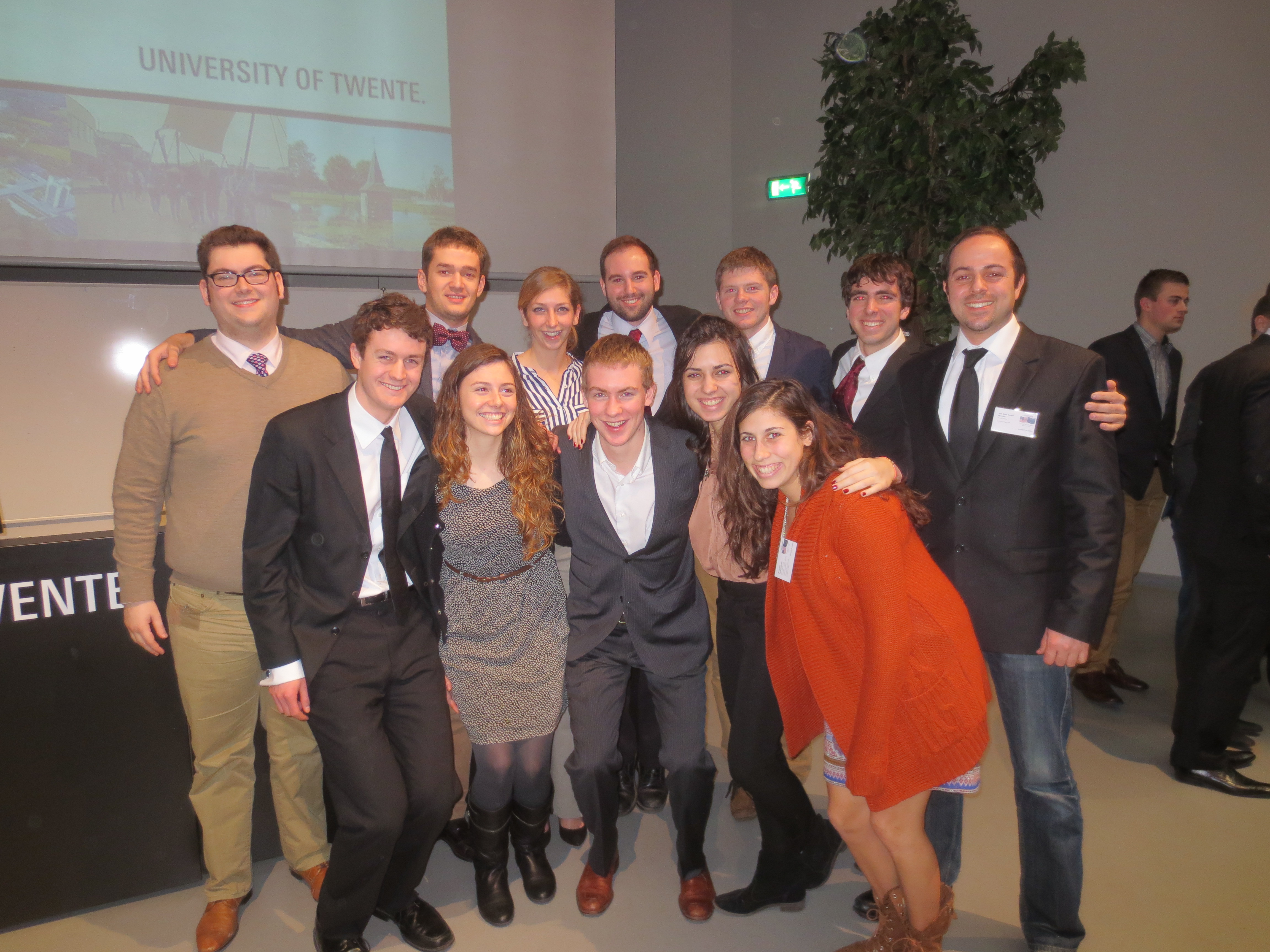 From left, top row: Scott Hancox, Dumitru Kaigorodov, Keara Fenzel, Neil Edwards, Alex Hollister, Jack Boyle, Professor Calin Trenkov-Wermuth; bottom row: Daniel O'Kelly, Hristina Mangelova, Justin Long, Nejla Asimovic, and Alice Henry.