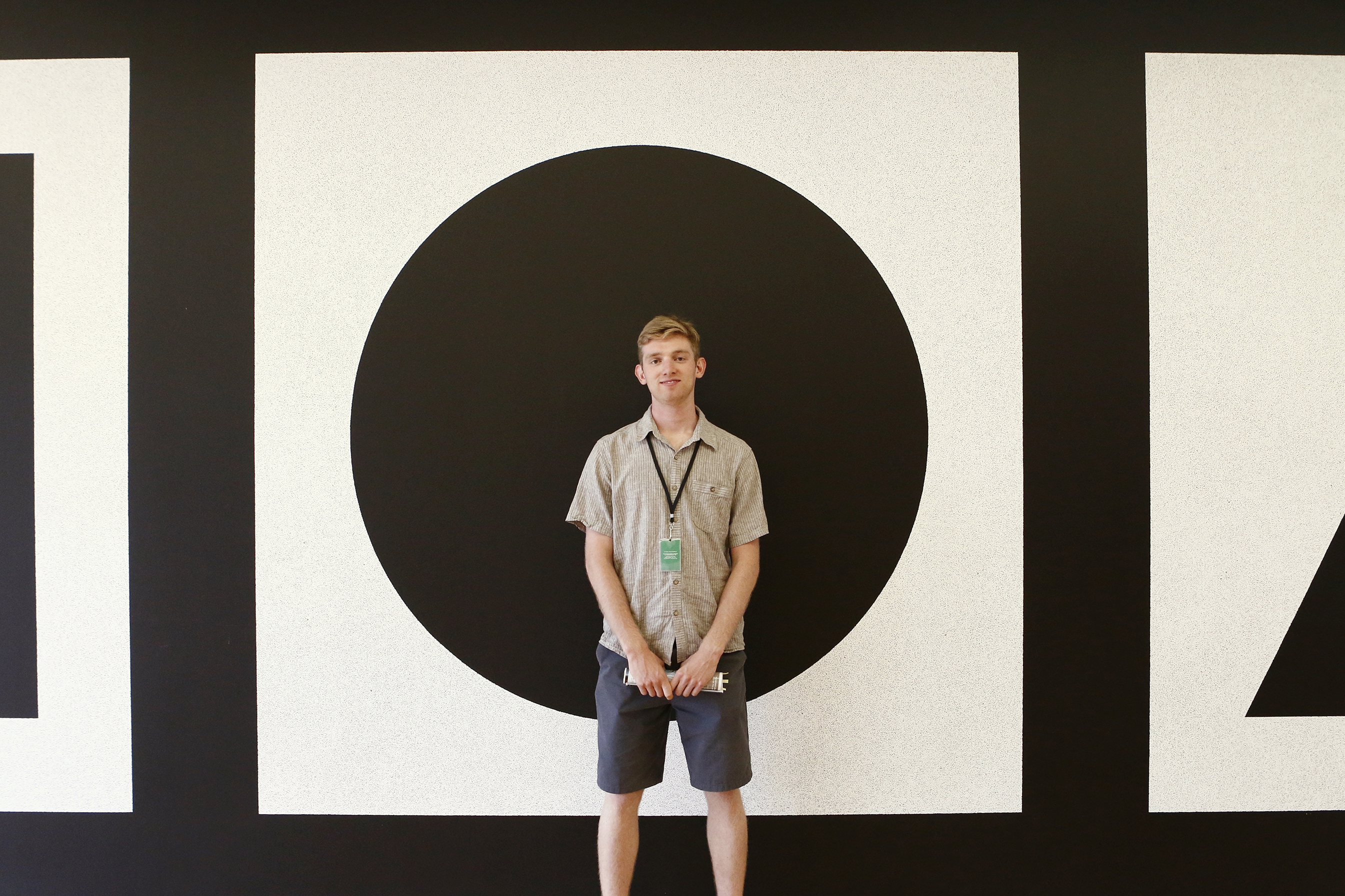 Jasper Nash '16 learns about marketing in a contemporary art setting. 