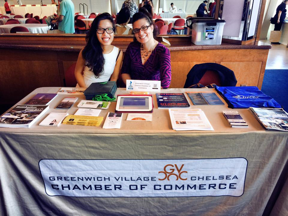 Kate Nguyen '15 and her supervisor Maria Diaz at the Community Heath Forum at NYU.