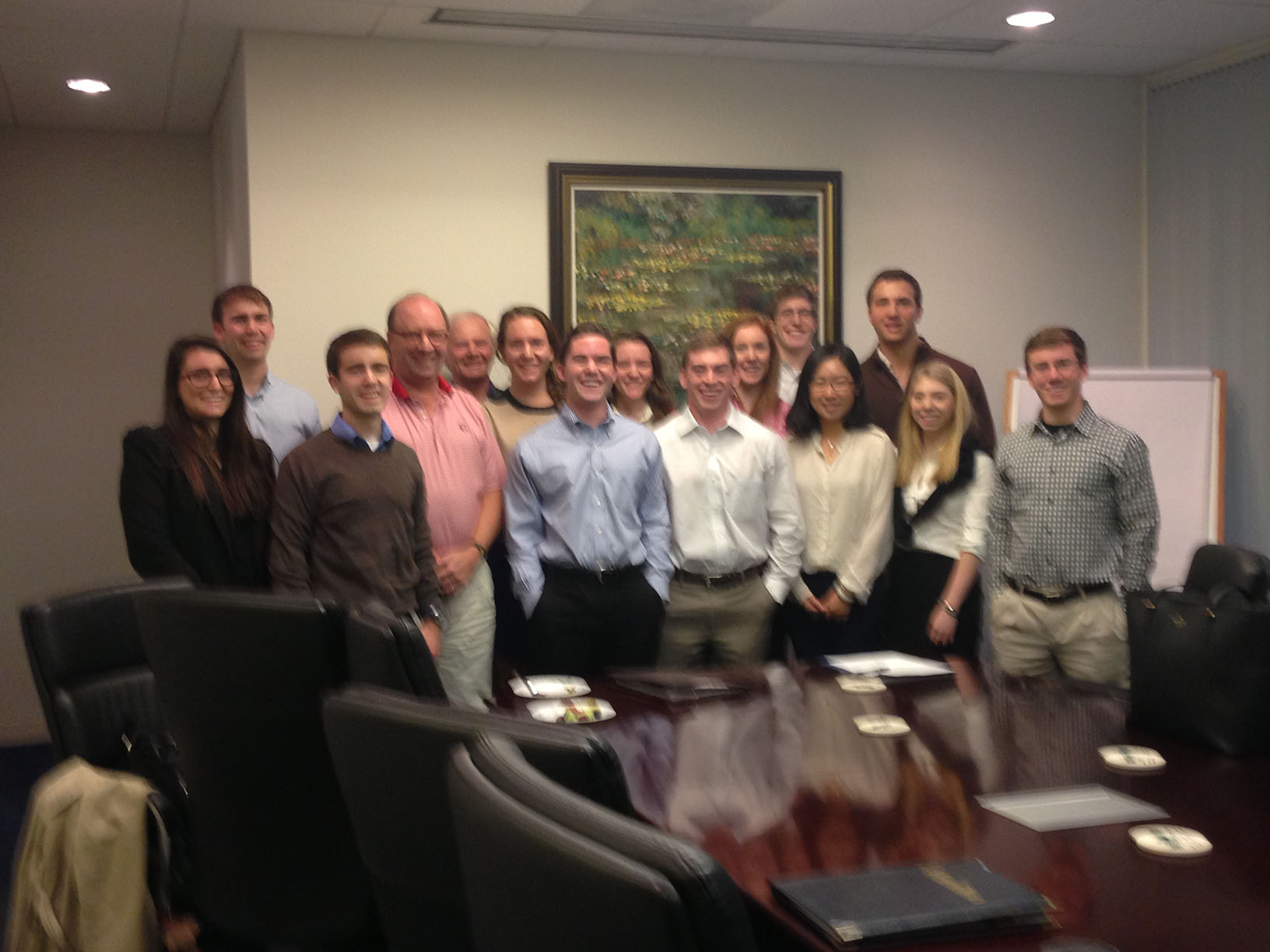 Program in New York students with Rob Morris '76 at Olympus Partners.