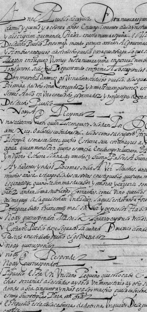 A detail from Relación del pueblo de Zayula, 1580