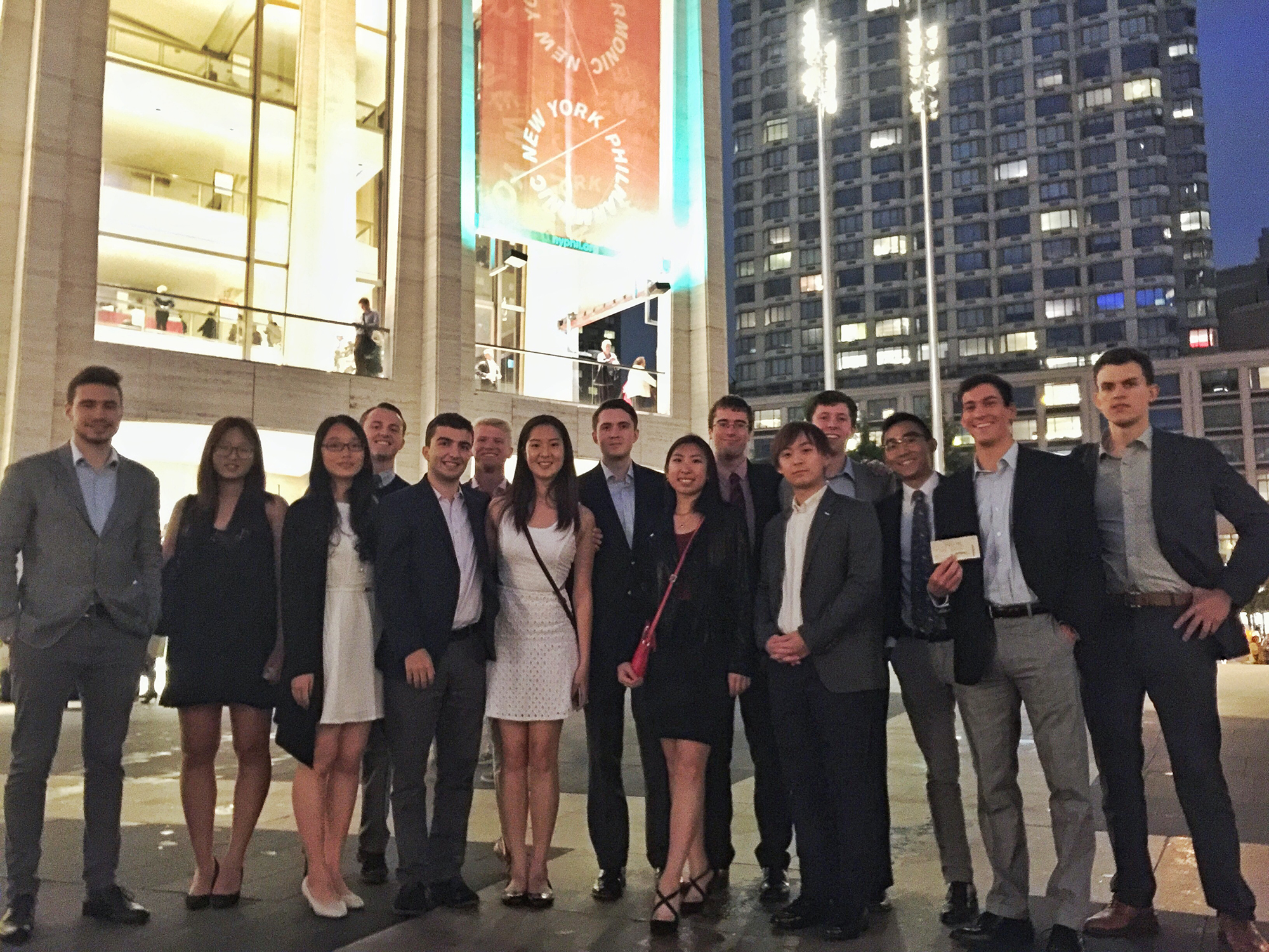 Hamilton's Fall 2015 Program in New York City students at Lincoln Center.