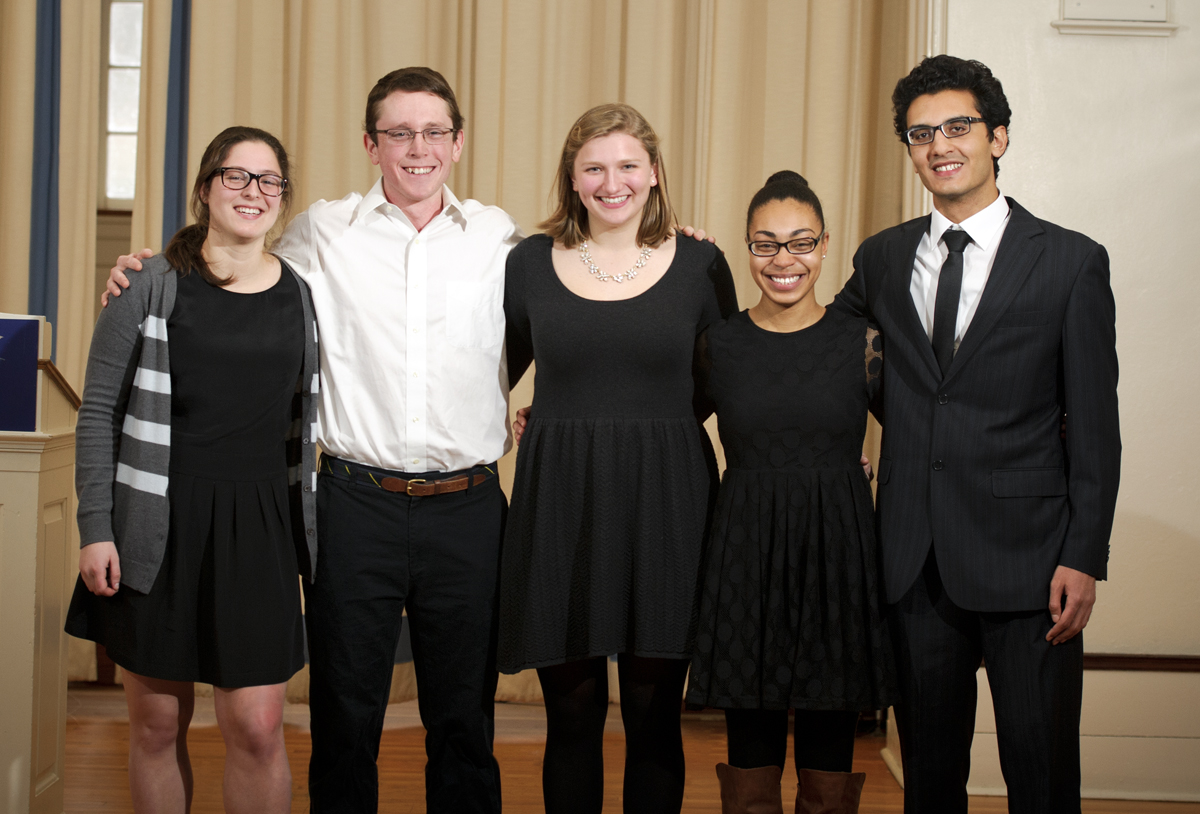 From left Catherine Cooper, William Schoder, Madison Kircher, Porshai Rivera, Hady Hewidy.