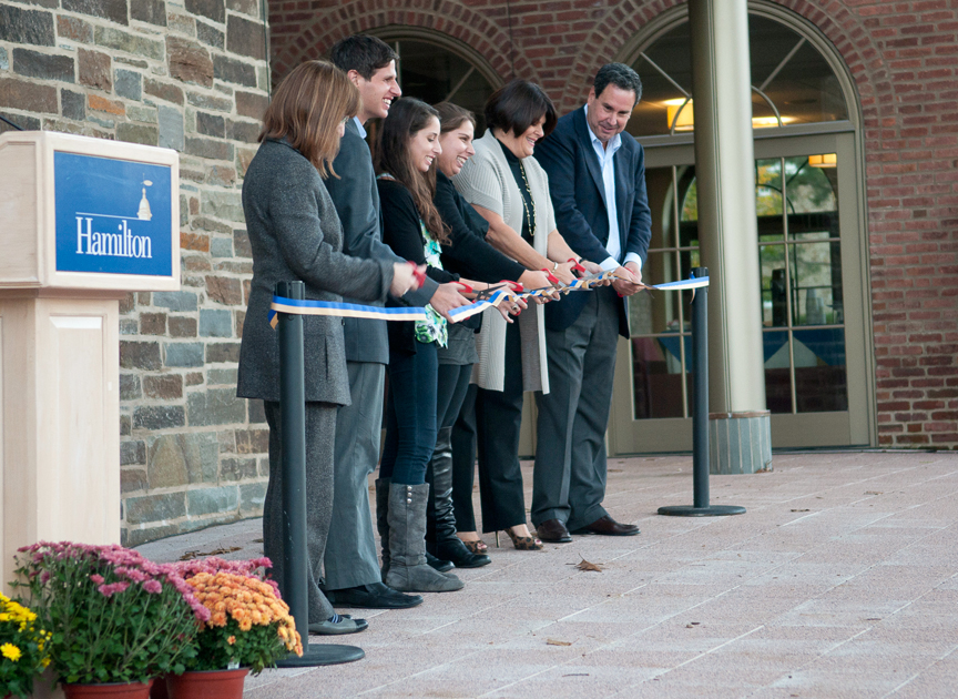 Members of the Sadove family were on hand for the dedication of the Sadove Student Center at Emerson Hall.