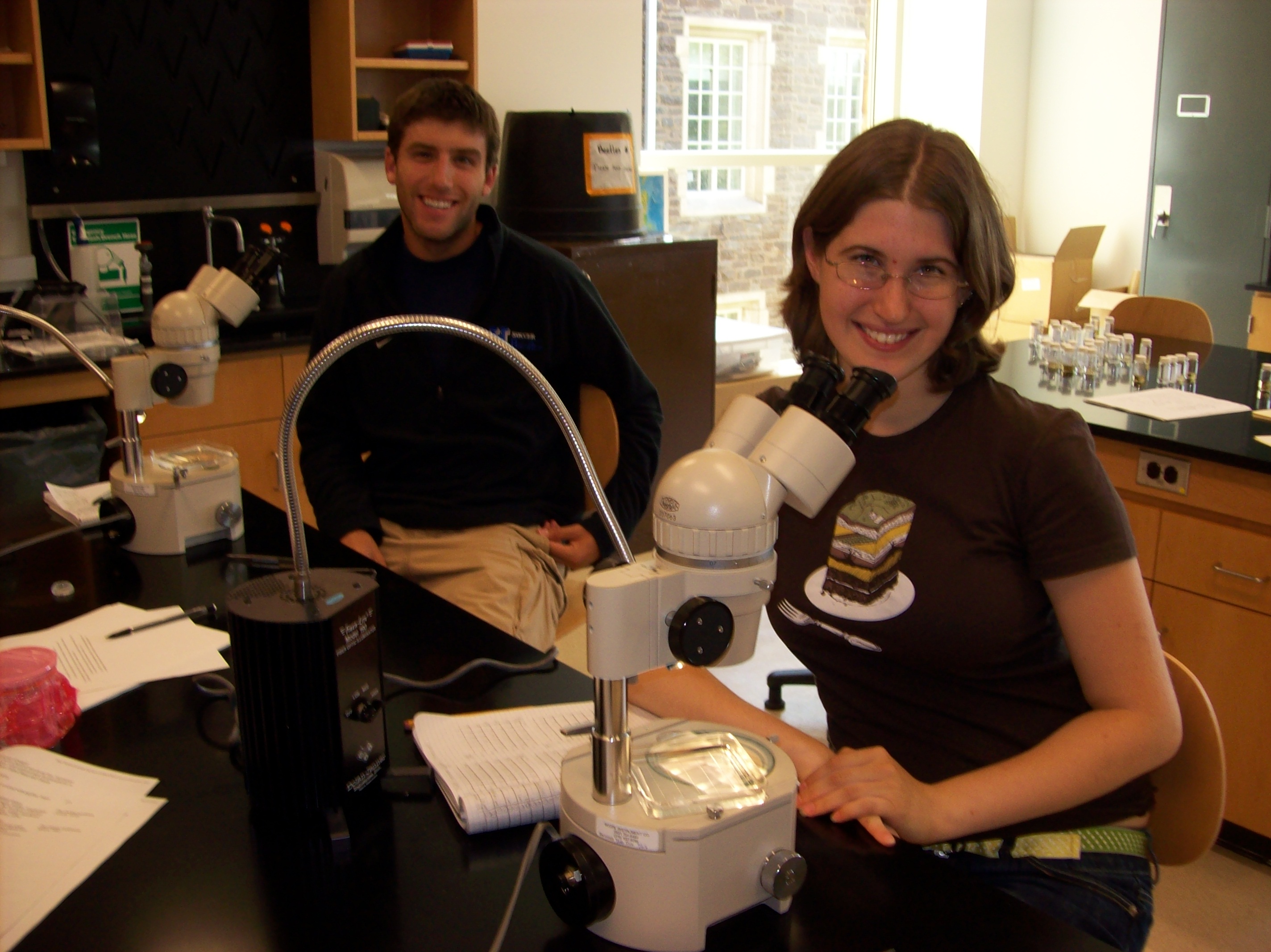 Gary Bedrosian '11 (back) and Jen Santoro '11