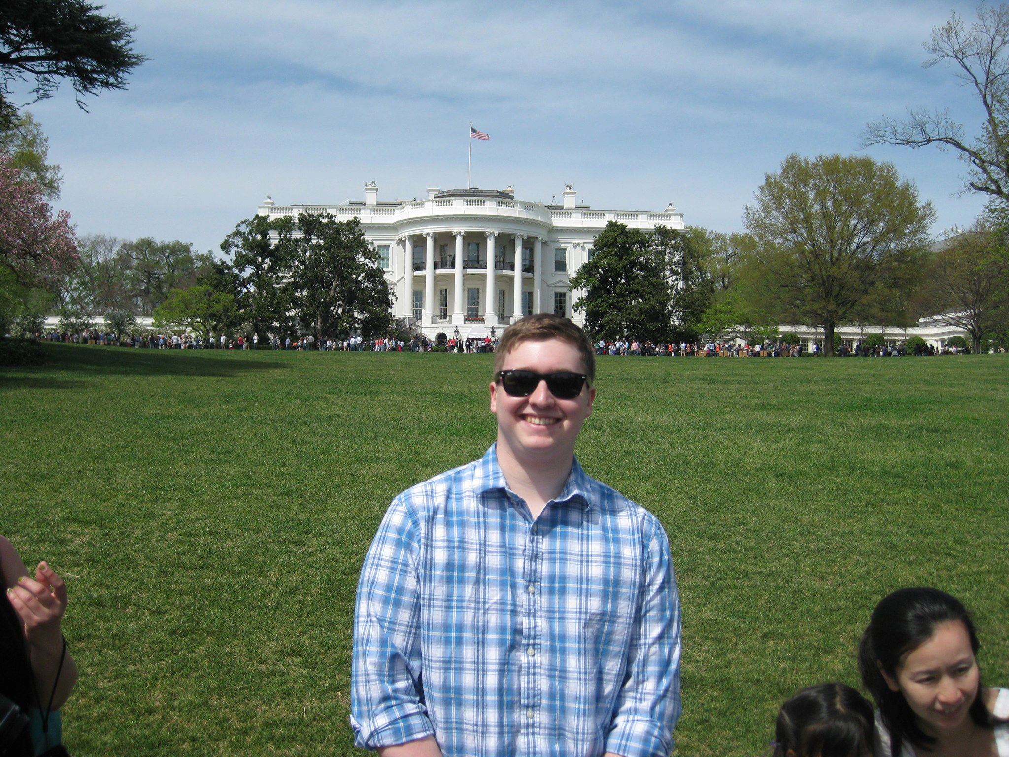 Jeff Sobotko ’14 in front of the White House.