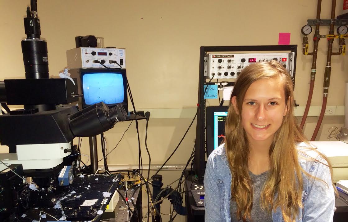 Hannah Staab '17 at the Albert Einstein College of Medicine.