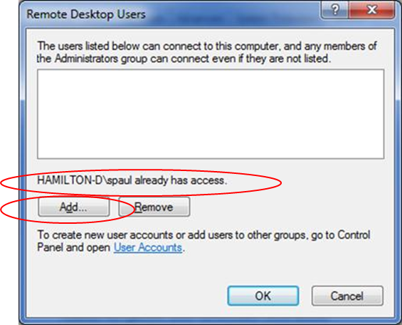 setup remote desktop client windows 7