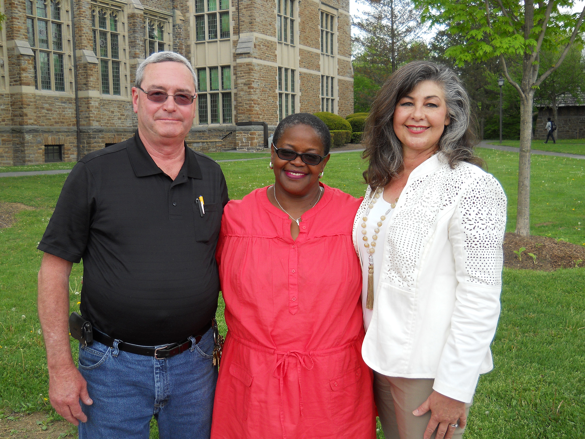 The 2015 Tobin Award winners Norm Bramley, Phyllis Breland '80 and Terry Lapinski.