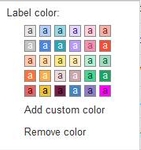 label colors
